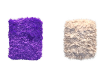 
decorative rug for the interior isolated on transparent background, home decor, 3D illustration, cg render