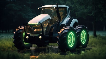 Futuristic tractor design uses digital holographic app