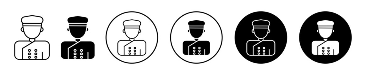 concierge icon sign set in outline style graphics design - obrazy, fototapety, plakaty