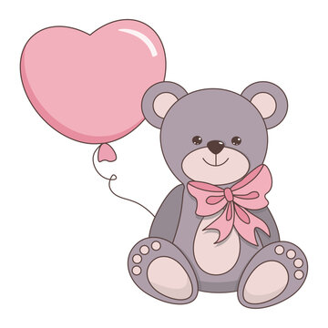 teddy bear with pink heart