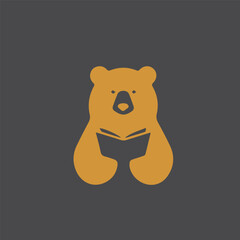 bear on a black background, bear isolated on a white background, bear illustration, bear logo, bear icon, vector illustration, animal logo