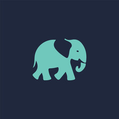 silhouette of an elephant, illustration of an elephant, vector illustration, icon design, logo design, 