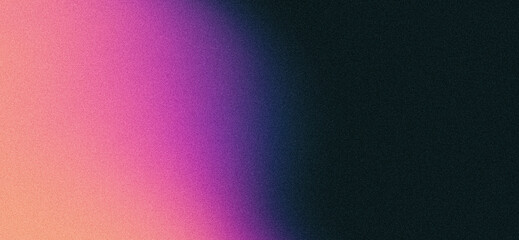 Purple orange black grainy gradient background glowing pink magenta vibrant noise texture, abstract dark retro banner design