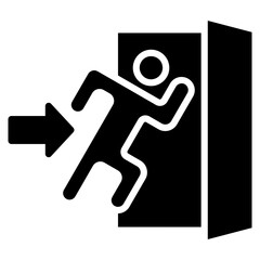 Emergency Evacuation Icon Element For Design