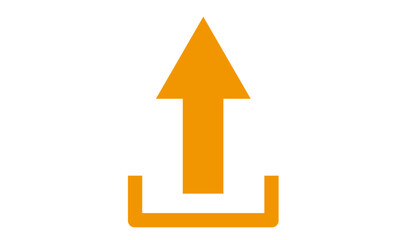 矢印　アップロード　転送　アイコン　上矢印