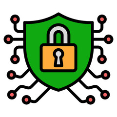 Cyber Security Icon Element For Design