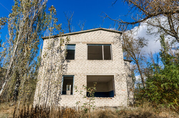 old abandoned village house in Ukraine