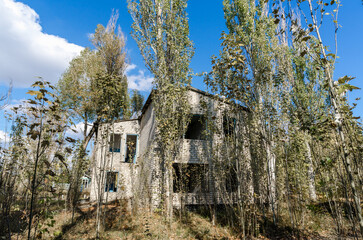old abandoned village house in Ukraine