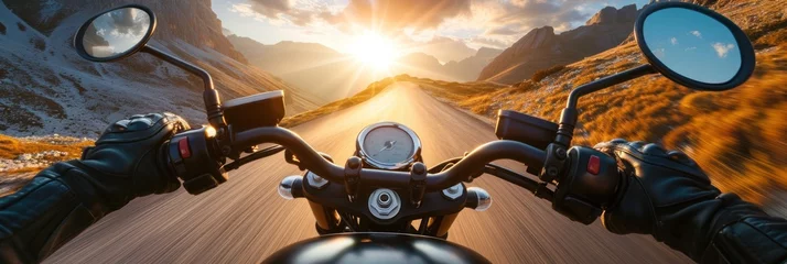 Selbstklebende Fototapeten motorcycle on the road © somchai20162516