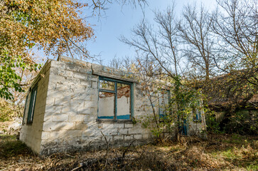 old abandoned village house in Ukraine