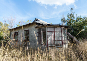 old abandoned village house in Ukraine