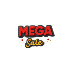 Obraz premium Mega Sale 3d icon vector illustration design