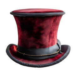 top hat isolated on transparent background ,magician png ,generative ai - obrazy, fototapety, plakaty