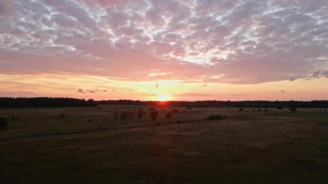 sunset with beatiful landscape