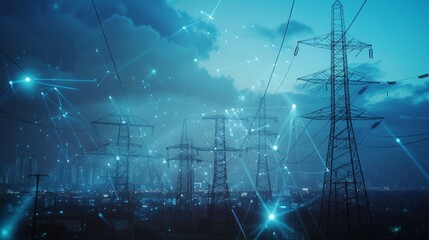 LuminaNet: Connecting the Global Electricity Grid - obrazy, fototapety, plakaty