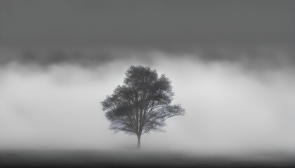 Mysterious and Atmospheric: Isolated Black Dark Fog on a White Background, Evoking the Serenity of a Misty Morning