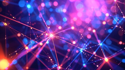 Fototapeta premium Power Nexus: Illuminating the Connected Network