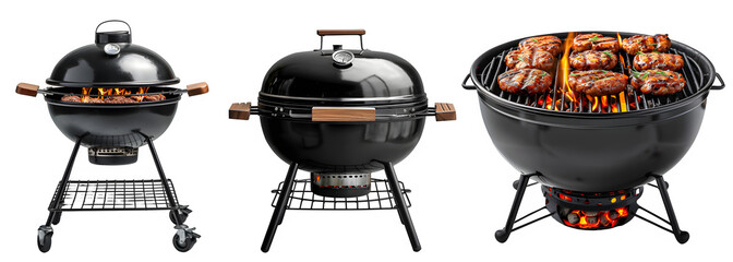 barbecue grill isolated on transparent background ,bbq grill png ,generative ai