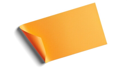 Orange Blank Paper on Transparent