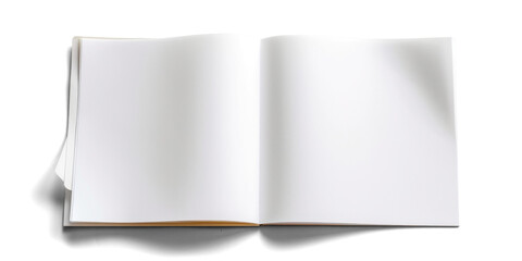 Open Blank Notebook Isolated on Transparent