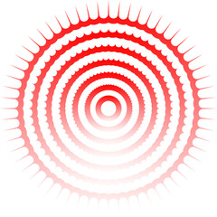 Abstract circular background with concentric, radial, radiating lines.