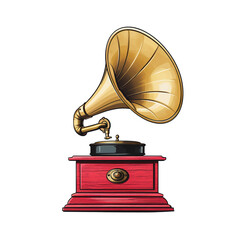 Nostalgic Melodies: The Minimalist Vintage Phonograph  