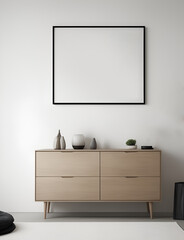 Horisontal Frame mockup in home interior background