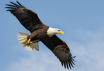 Majestic American symbol in flight