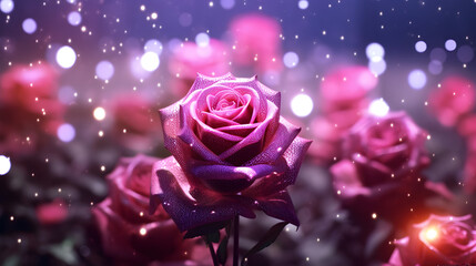 abstract of rose with bokeh background