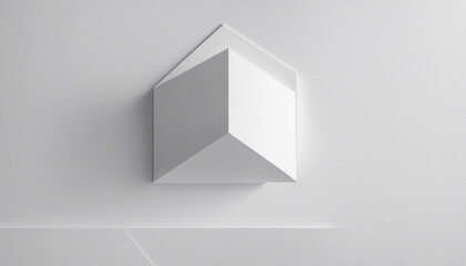 Obraz premium White geometric abstract design, 3D rendered composition