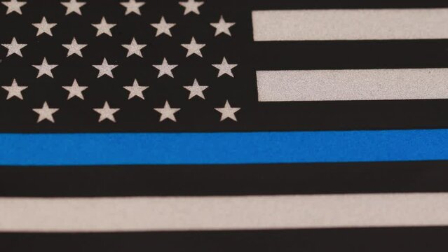law enforcement cop officer police US flag blue line