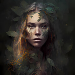 forest woman. forest