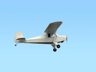 Single-engine, blue, airplane, flying  sunny, day, sky.takeoff,aerobatics,aircraft,airline,airplane,actitude,aviation,breack 