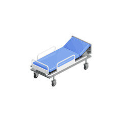patient's bed 3d vector illustration Design