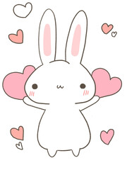 ハートとうさぎ