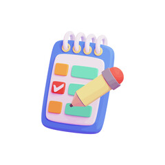Travel Checklist 3d vector illustration Design