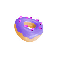 donut 3d icon vector illustration design