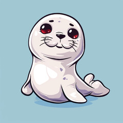 Cute Kawaii Seal Chibi Mascot
