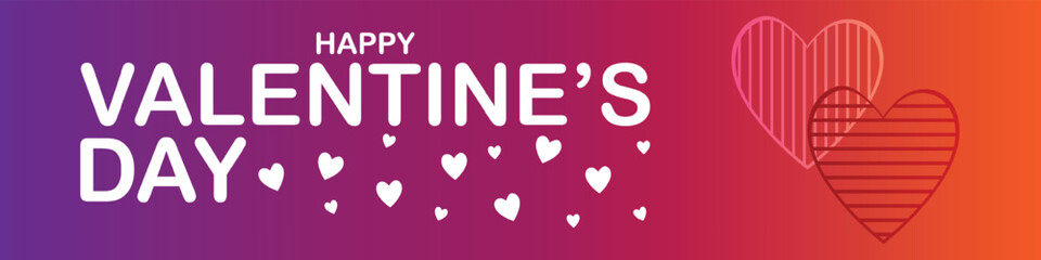 Happy valentines day. Vector banner, greeting card, flayer, poster,  with text Happy valentines day