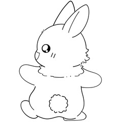 rabbit, coloring