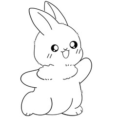 rabbit cartoon coloring