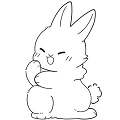 rabbit with coloring