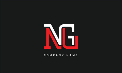 Fototapeta na wymiar NG, GN, N, G Abstract Letters Logo Monogram