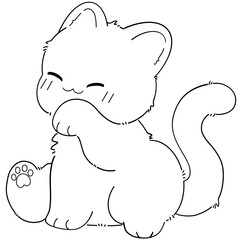 coloring page of a cat