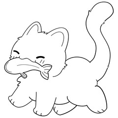 coloring page cat