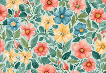Watercolor-inspired pattern on textured digital background