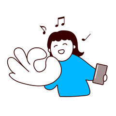 オッケーサインする女性