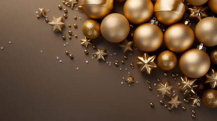 Luxurious shiny Christmas ball decoration, Christmas and New Year ornaments background
