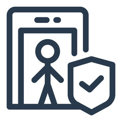 Thorough Security Check Process Vector Icon Illustration