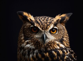 Owl on a Background of Midnight